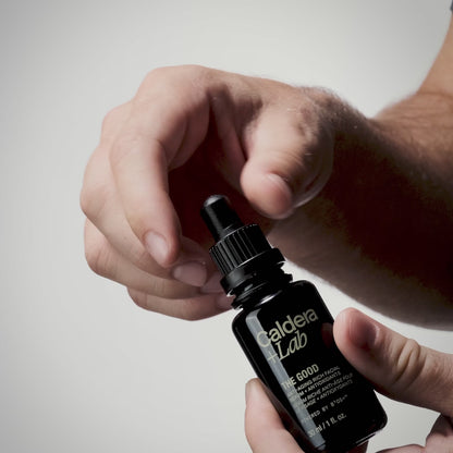 Caldera + Lab The Good | Men's Organic Moisturizing Face Serum for Dry, Sensitive, & Normal Skin – Vegan, Natural & Antioxidant Packed Skincare Facial Oil
